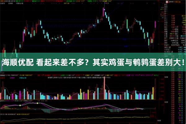 海顺优配 看起来差不多？其实鸡蛋与鹌鹑蛋差别大！