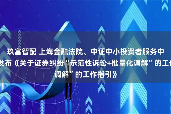 玖富智配 上海金融法院、中证中小投资者服务中心联合发布《关于证券纠纷“示范性诉讼+批量化调解”的工作指引》