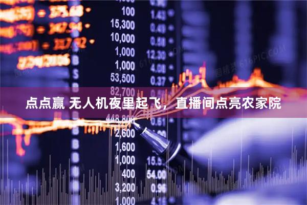 点点赢 无人机夜里起飞，直播间点亮农家院